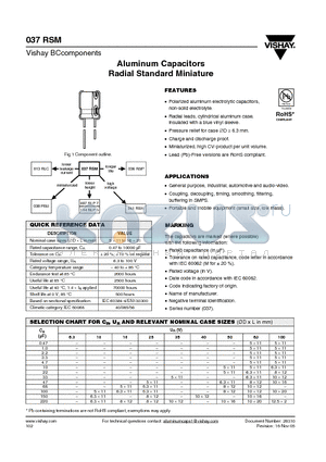222203734222 datasheet - Aluminum Capacitors Radial Standard Miniature