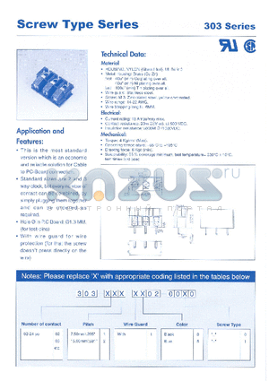 303 datasheet - SCREW TYPE SERIES