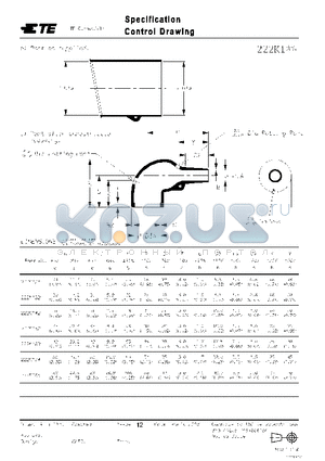222K152 datasheet - Specification Control Drawing