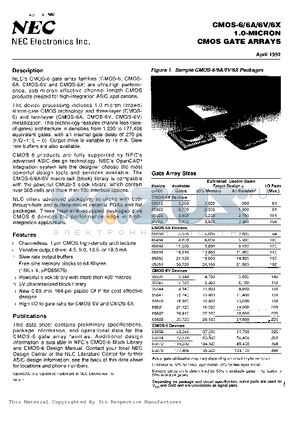 CMOS-6A datasheet - 1.0-MICRON CMOS GATE ARRAYS