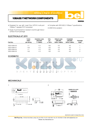 A553-5999-00 datasheet - 10BASE-TNETWORKCOMPONENTS