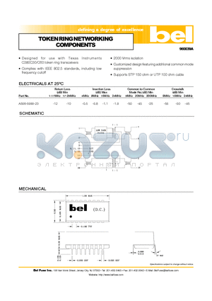 A556-5999-23 datasheet - TOKENRINGNETWORKING COMPONENTS