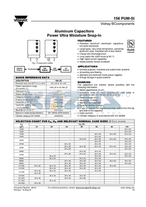 156PUM-SI datasheet - Aluminum Capacitors Aluminum Capacitors