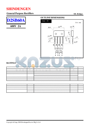 D2SB60A datasheet - General Purpose Rectifiers(600V 2A)