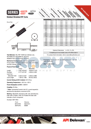 4307-225K datasheet - Molded Shielded RF Coils
