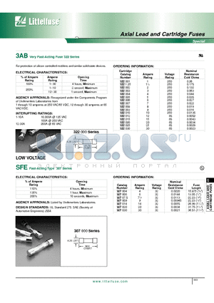 307030 datasheet - Axial Lead and Cartridge Fuses