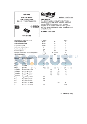 CMPT3090L_10 datasheet - SURFACE MOUNT LOW VCE(SAT) NPN SILICON POWER TRANSISTOR