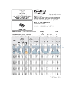 CMPZ4112 datasheet - SURFACE MOUNT LOW NOISE SILICON ZENER DIODE 6.8 VOLTS THRU 43 VOLTS 350mW