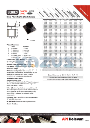 3090-221K datasheet - Micro i^ Low Profile Chip Inductors