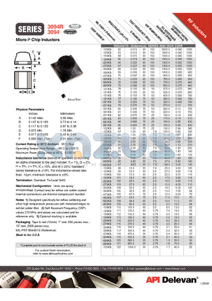 3094-392KS datasheet - Micro i^ Chip Inductors