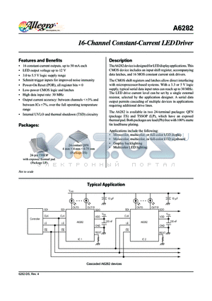 A6282ELPTR-T datasheet - 16-Channel Constant-Current LED Driver