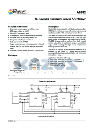 A6282ELW-T datasheet - 16-Channel Constant-Current LED Driver