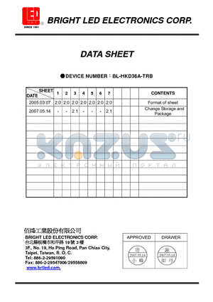 BL-HKD36A-TRB datasheet - Super Yellow Suitable for all SMT assembly methods.