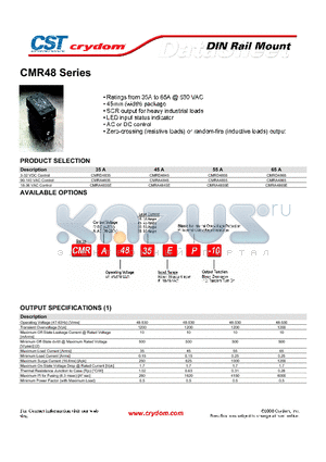 CMRA4835P datasheet - DIN Rail Mount