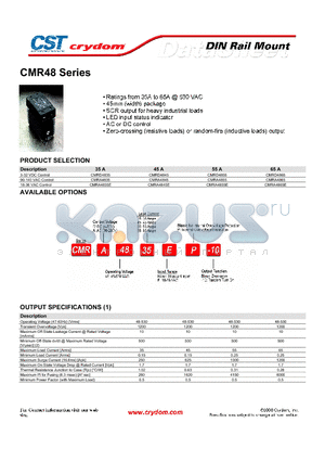CMRA4855E-10 datasheet - DIN Rail Mount