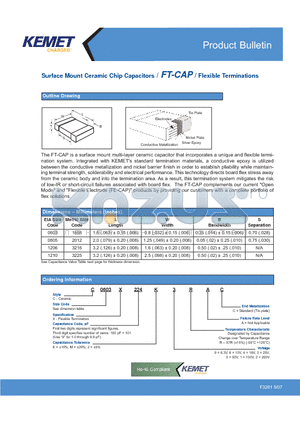 C0603X102J2RAC datasheet - Surface Mount Ceramic Chip Capacitors / FT-CAP / Flexible Terminations