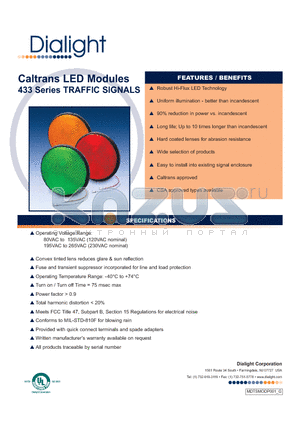 433-1110-003 datasheet - Caltrans LED Modules