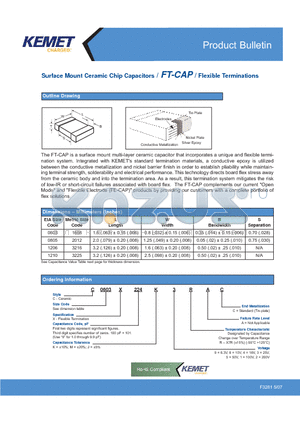 C0603X181J1RAC datasheet - Surface Mount Ceramic Chip Capacitors / FT-CAP / Flexible Terminations