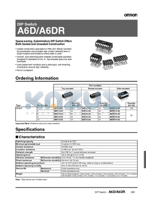 A6D-4100 datasheet - DIP Switch