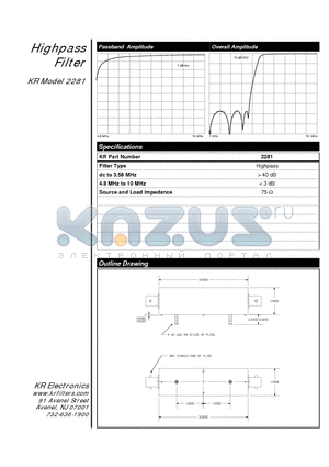 2281 datasheet - Highpass Filter