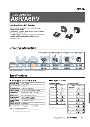A6R-102RS datasheet - Rotary DIP Switch