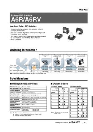 A6RV datasheet - Rotary DIP Switch