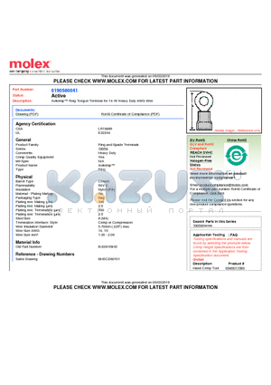 B-828-08HD datasheet - Avikrimp Ring Tongue Terminal for 14-16 Heavy Duty AWG Wire