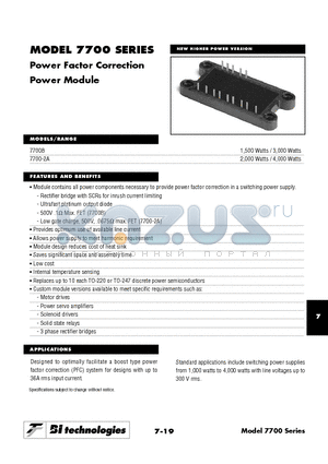 7700B datasheet - Power Factor Correction Power Module