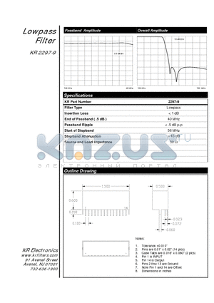 2297-9 datasheet - Lowpass Filter