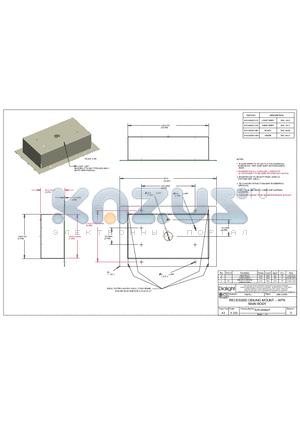 A70-000627-WH datasheet - RECESSED CEILING MOUNT -- WPA MAIN BODY