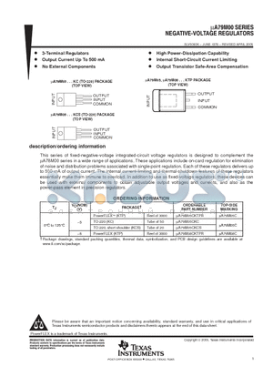 7704001HA datasheet - NEGATIVE-VOLTAGE REGULATORS