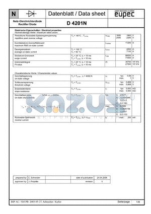 D4201N datasheet - Rectifier Diode