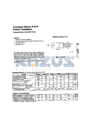 D43C1 datasheet - 3-AMPERE SILICON P-N-P POWER TRANSISTORS
