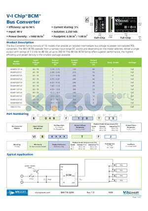 B048F240T30 datasheet - BCM  Bus Converter