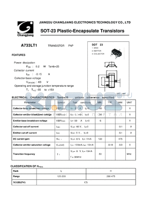 A733LT1-SOT-23 datasheet - TRANSISTOR PNP 