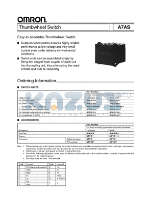 A7AS-206 datasheet - Thumbwheel Switch