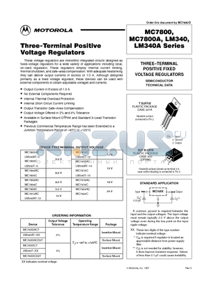 7808 datasheet - THREE TERMINAL POSITIVE FIXED VOLTAGE REGULATORS