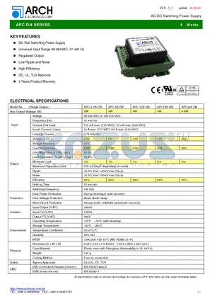 APC-12S-DN datasheet - AC-DC Switching Power Supply