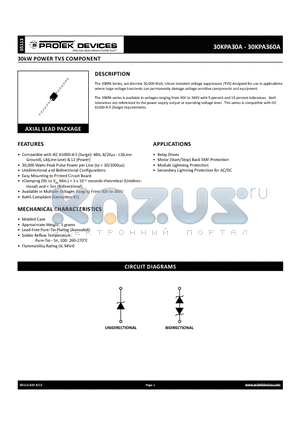 30KPA160A datasheet - 30kW power tvs component