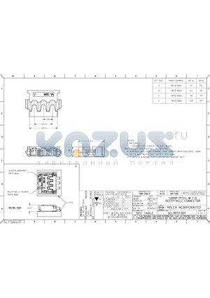 78172-0002 datasheet - 1.20MM PITCH, W-T-B RECEPTACLE CONNECTOR
