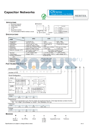 CN10AX103KH datasheet - Capacitor Networks