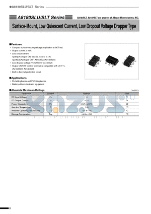 A8183SLU datasheet - Surface-Mount, Low Quiescent Current, Low Dropout Voltage Dropper Type