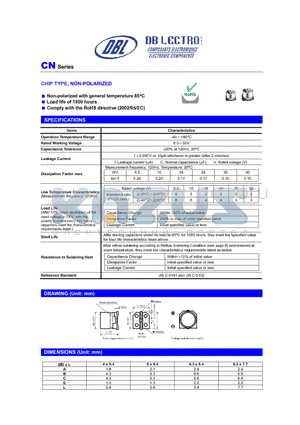 CN1A100KC datasheet - CHIP TYPE, NON-POLARIZED