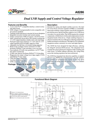 A8286SETTR-TB datasheet - Dual LNB Supply and Control Voltage Regulator