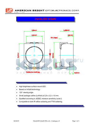 BL-PDW-UJD-C10 datasheet - DomiLED InGaN