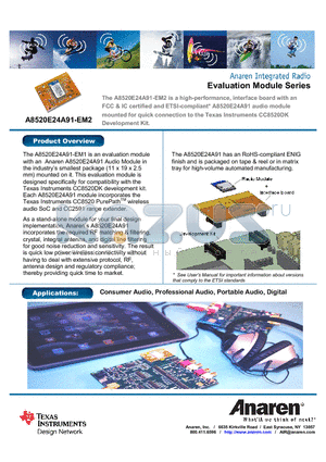 A8520E24A91-EM2 datasheet - The A8520E24A91-EM2 is a high-performance