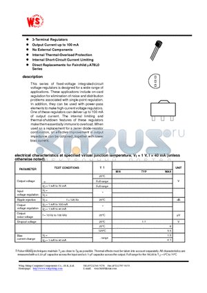 78L08 datasheet - Positive-Voltage Regulators