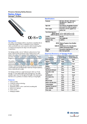 440F-E0110S10 datasheet - Safety Edges