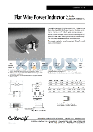 A9860-B datasheet - Flat Wire Power Inductor