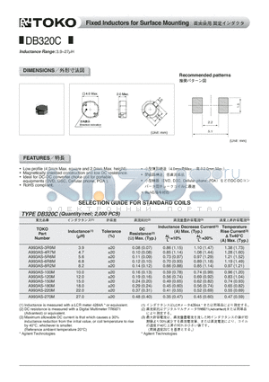 A993AS-150M datasheet - Fixed Inductors for Surface Mounting